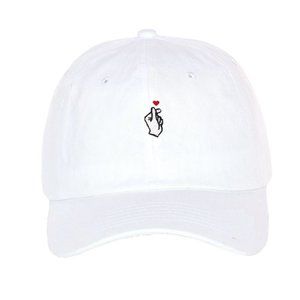 K-POP  finger heart Embroidered Dad hat